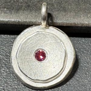 Anhänger Silber Gold Brillant pink