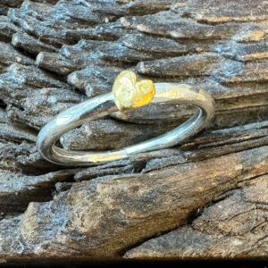Silberring mit Feingold Herz
